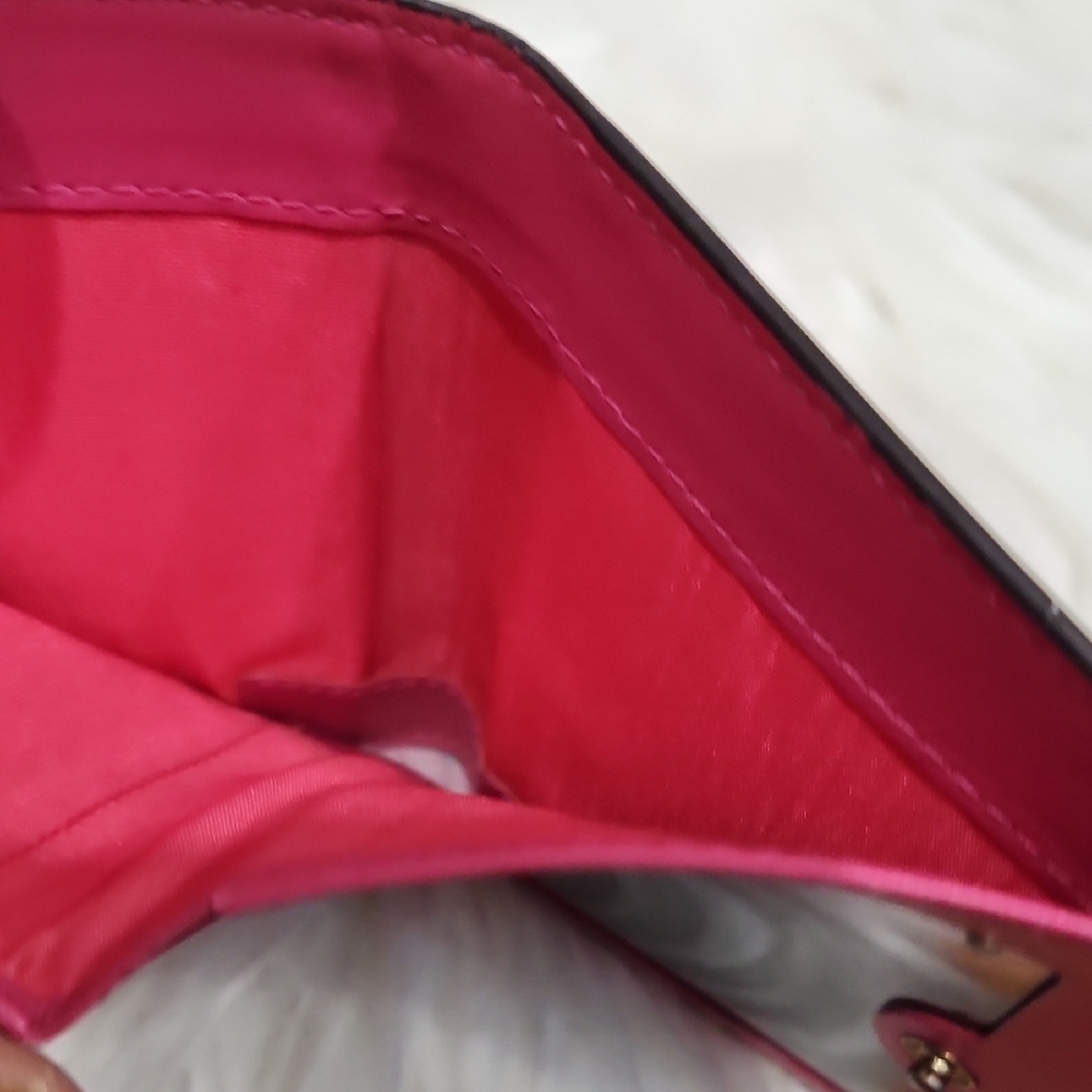❤️🔹️MCM 🔹️red /orange Leather Women's Wallet - Picture 7 of 10